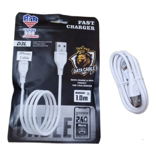 ቴክሳስ የአይፎን ኬብል TEXAS FAST CHARHER D3L iPHONE CABLE DATA CABLE