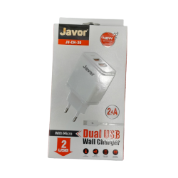 Javor best fast charger 2.4A output micro 2 USB